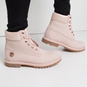 dusty pink timberlands